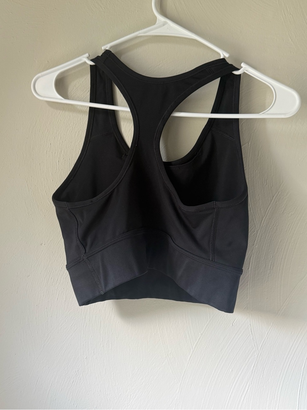 Nike Black Racerback Sports Bra with White Swoosh - Picture 3 of 4